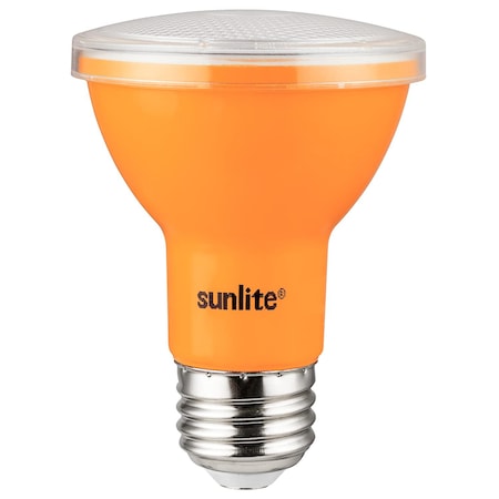 Sunlite LED PAR20 Colored Recessed Light Bulb, 3W 50W=, Medium E26 Base, Floodlight, ETL, Amber, 3PK 40251-NS